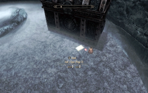 Inside the first building you come across you will find a chest, beside which page 2 has been left - Impatience of a Saint - p. 2 - Mutual side missions - The Elder Scrolls V: Skyrim - Dawnguard - Game Guide and Walkthrough
