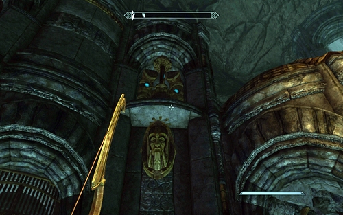 In order to open it, you will need to shoot two mechanisms placed on the right and left side of the passage - Lost to the Ages - p. 4 - Mutual side missions - The Elder Scrolls V: Skyrim - Dawnguard - Game Guide and Walkthrough