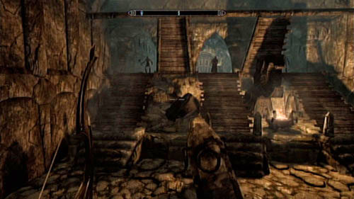 Inside the next chamber, use the lever (on the left, inside the small corridor) and approach the newly opened gate - Find the source of Miraak's power - Main story mode - The Temple of Miraak - The Elder Scrolls V: Skyrim - Dragonborn - Game Guide and Walkthrough