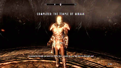 After returning from the unfamiliar realm, you will end up back in the strange round room - Talk to Frea - Main story mode - The Temple of Miraak - The Elder Scrolls V: Skyrim - Dragonborn - Game Guide and Walkthrough
