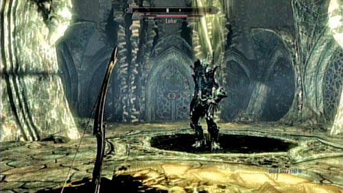 With the beast down (you've fought many up until now, so this one shouldn't be particularly difficult), head to the button to the left of the entrance door - Reach Miraak's Temple - Main story mode - At the Summit of Apocrypha - The Elder Scrolls V: Skyrim - Dragonborn - Game Guide and Walkthrough