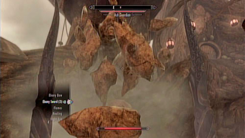 The monster is surprisingly weak - he can use some medium range spells, but has very little health, so you will easily defeat him - From the Ashes - Side missions - Tel Mithryn - The Elder Scrolls V: Skyrim - Dragonborn - Game Guide and Walkthrough