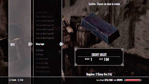 Obtaining 15 Ebony Ingots will also take you a while - Bring 10 Stalhrim Ore and 15 Ebony Ingots to Halbarn - Other missions - The Elder Scrolls V: Skyrim - Dragonborn - Game Guide and Walkthrough