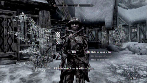 Nikulas can be found inside the village - usually he walks along the streets or sits on a bench by the entrance - Convince Nikulas to stay in Skaal Village - Other missions - The Elder Scrolls V: Skyrim - Dragonborn - Game Guide and Walkthrough