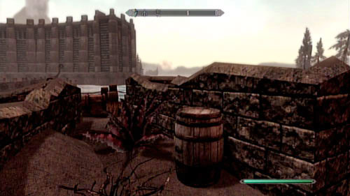 Around the middle of the road, between destroyed houses, you will find a barrel with the beverage (screen above) - Locate the Raven Rock Stash - Other missions - The Elder Scrolls V: Skyrim - Dragonborn - Game Guide and Walkthrough