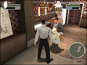 Follow him to the back (there's 150$ lying on the table) and go up the stairs - Face to face - Walkthrough - The Godfather - Game Guide and Walkthrough