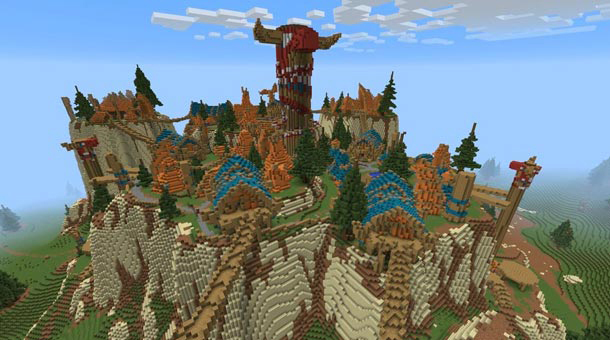Minecraft Tauren Village