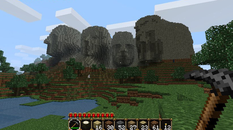 Minecraft Mont Rushmore