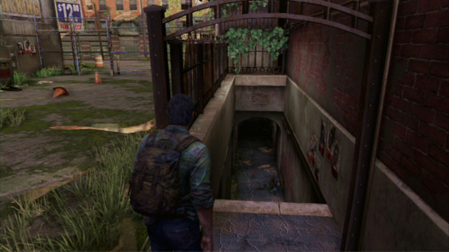 Then, you need to turn right and climb down the narrow staircase - The Cargo (text & map) - The Quarantine Zone - The Last of Us - Game Guide and Walkthrough