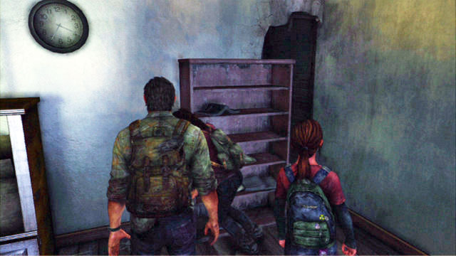 Talk to Tess after the beginning of this part, and squeeze through the hole that will be revealed a moment later - Outside - The Outskirts - The Last of Us - Game Guide and Walkthrough