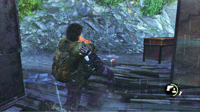 Take cover and wait for the first one of the enemies to come closer - Outside - The Outskirts - The Last of Us - Game Guide and Walkthrough