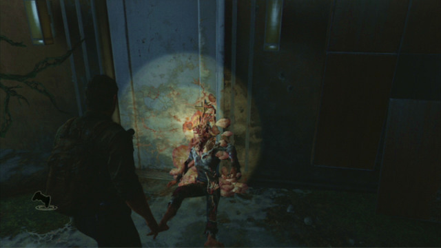 As soon as you encounter a corpse of a dead infected, move it by pressing the triangle - Downtown (text & maps) - The Outskirts - The Last of Us - Game Guide and Walkthrough