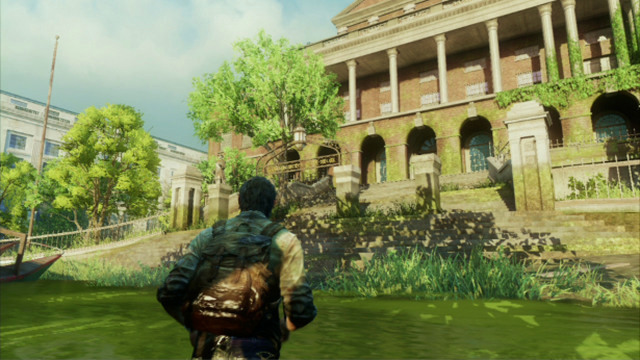 Once you get to the other side, go left until you reach the Capitol Building - The Capitol Building (text & maps) - The Outskirts - The Last of Us - Game Guide and Walkthrough