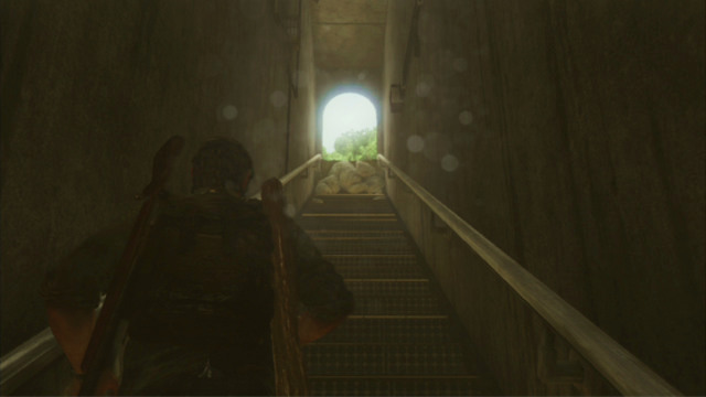 Climb up the ladder, and then dash into the open up the nearby stairs - The Capitol Building (text & maps) - The Outskirts - The Last of Us - Game Guide and Walkthrough