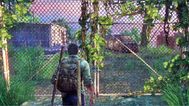 Once you reach a fence with the barb wire, try to open the gate and go left - The Woods - Bills Town - The Last of Us - Game Guide and Walkthrough