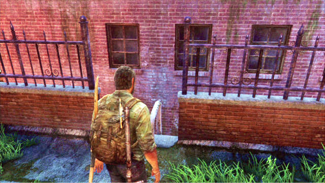 Finally, you will reach a ladder that you can climb down to the street level - The Woods - Bills Town - The Last of Us - Game Guide and Walkthrough