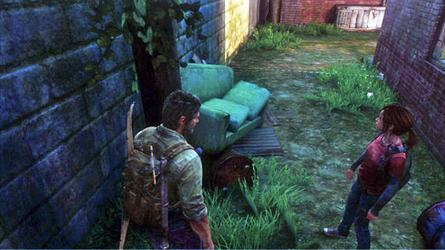 After you reach the end of the wall, turn left and explore thoroughly the building with the moving door - The Woods - Bills Town - The Last of Us - Game Guide and Walkthrough