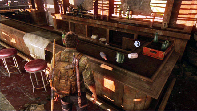 After the cutscene ends, search the area thoroughly - Safehouse - Bills Town - The Last of Us - Game Guide and Walkthrough