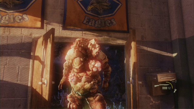 The bloater is a formidable enemy which can launch exploding spores - High School Escape (text & map) - Bills Town - The Last of Us - Game Guide and Walkthrough