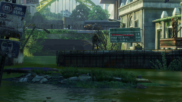 Eventually, you will reach a small, green lake where you will watch a short cutscene - Alone and Forsaken (text & map) - Pittsburgh - The Last of Us - Game Guide and Walkthrough