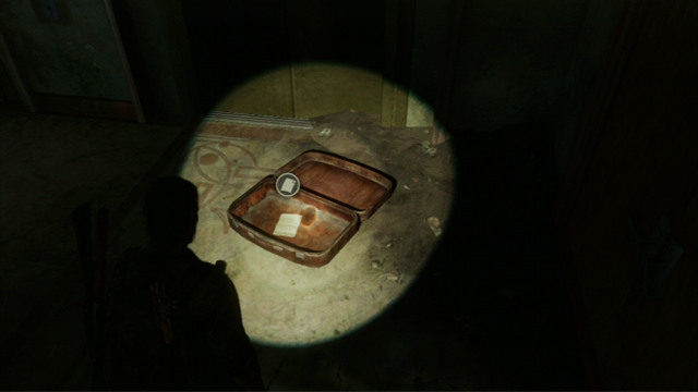 At the other side, there is a suitcase with a slip of paper inside, with a safe combination on it - Hotel Lobby (text & maps) - Pittsburgh - The Last of Us - Game Guide and Walkthrough