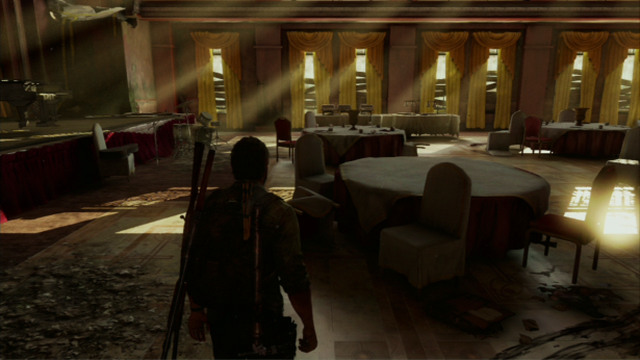At the end, there is a ballroom with a grand piano in it - Hotel Lobby (text & maps) - Pittsburgh - The Last of Us - Game Guide and Walkthrough