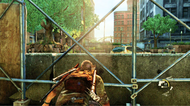 After the cutscene ends, you will have to fight an army of bandits - Financial District - Pittsburgh - The Last of Us - Game Guide and Walkthrough