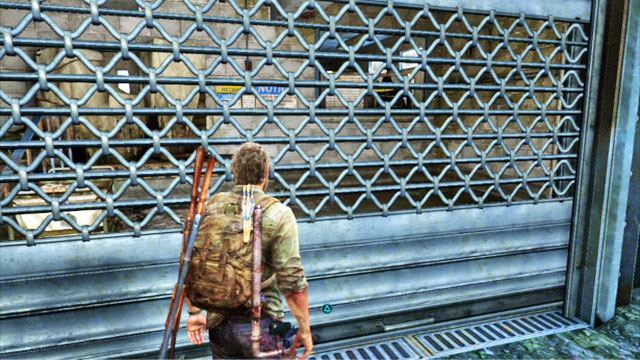 Once you are done with the exploration, return to the place where you would fire at the enemy and open the gate there - Financial District - Pittsburgh - The Last of Us - Game Guide and Walkthrough