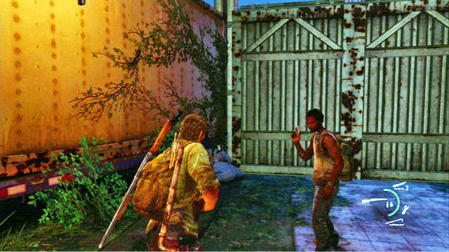 After the last one of the thugs dies, open the gate to the right of the generator - Escape the City - Pittsburgh - The Last of Us - Game Guide and Walkthrough