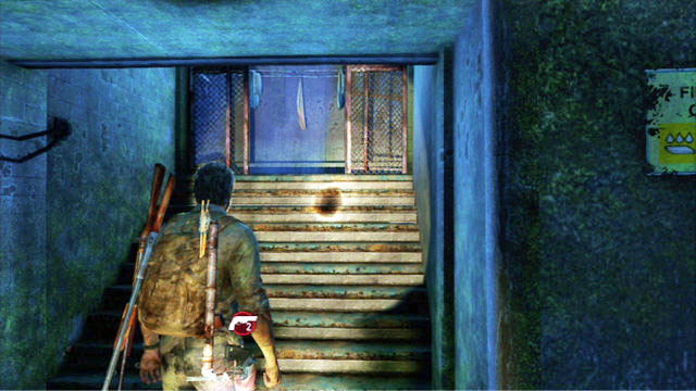 After you kill out all of the enemies, search through the room to the right and keep going ahead - Sewers - The Suburbs - The Last of Us - Game Guide and Walkthrough