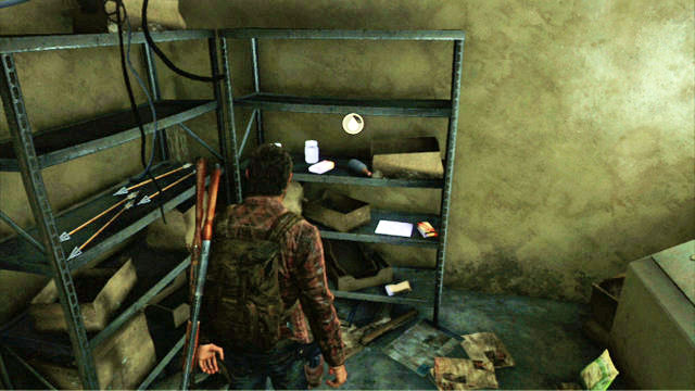 By using your knife, you can then open the door next to the stairs and search through the small storage - Hydroelectric Dam - Tommys Dam - The Last of Us - Game Guide and Walkthrough