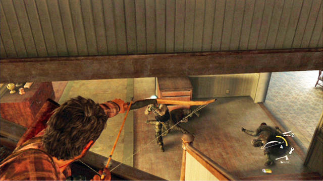 It is a good idea to use your bow against them - Ranch House - Tommys Dam - The Last of Us - Game Guide and Walkthrough