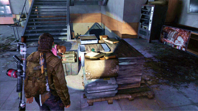 As you follow the cables, you will eventually reach a desk with a slip of paper on it - Science Building - The University - The Last of Us - Game Guide and Walkthrough