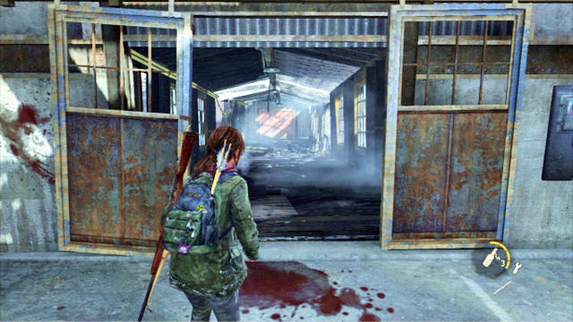 The first wave will approach from the left (where you came from) so, stand opposite the entrance and start shooting the zombies from the distance, as soon as they appear - The Hunt - Lakeside Resort - The Last of Us - Game Guide and Walkthrough