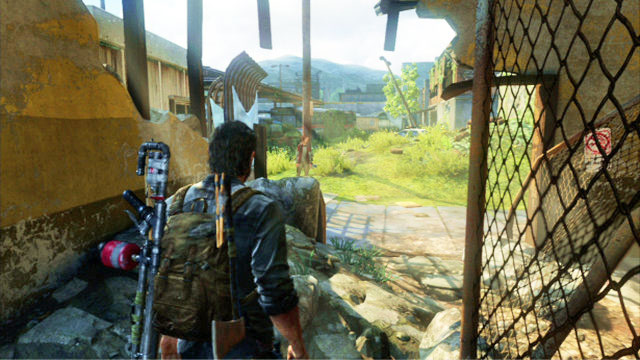 After a short cutscene, walk through the door to the left and go ahead until you reach a depot platform - Highway Exit - Bus Depot - The Last of Us - Game Guide and Walkthrough