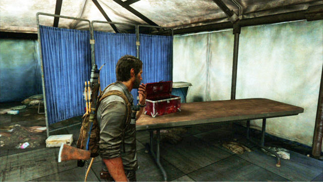 You will find numerous tents there, which you should search through - Highway Exit - Bus Depot - The Last of Us - Game Guide and Walkthrough