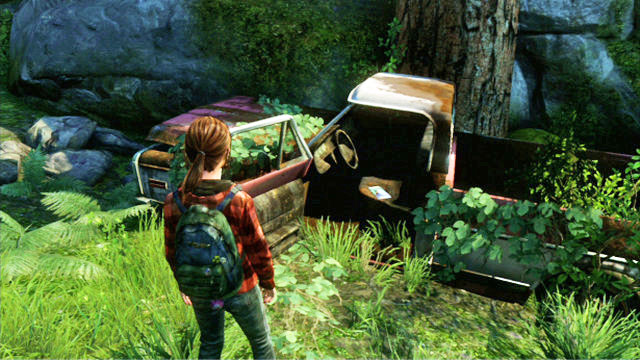 You should now run ahead but, it is worthwhile to check out the car wreck to the right - Epilogue - Jackson - The Last of Us - Game Guide and Walkthrough