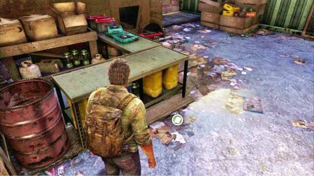The slip of paper is lying on the ground next to one of the tables to the left - The Quarantine Zone - Artifacts and pendants - The Last of Us - Game Guide and Walkthrough