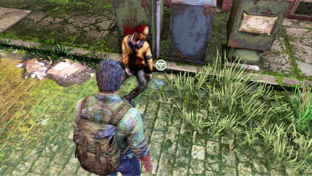 Right after you meet Ellie for the first time, run ahead and search through the nearby corpse - The Quarantine Zone - Artifacts and pendants - The Last of Us - Game Guide and Walkthrough