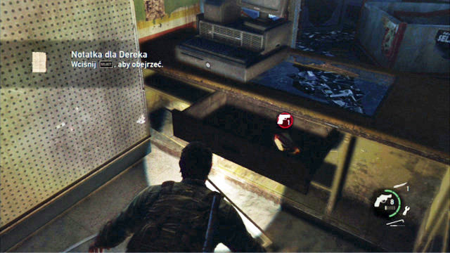 Inside, there is a safe code that allows you to open the safe at the other end of the location - The Outskirts - Artifacts and pendants - The Last of Us - Game Guide and Walkthrough