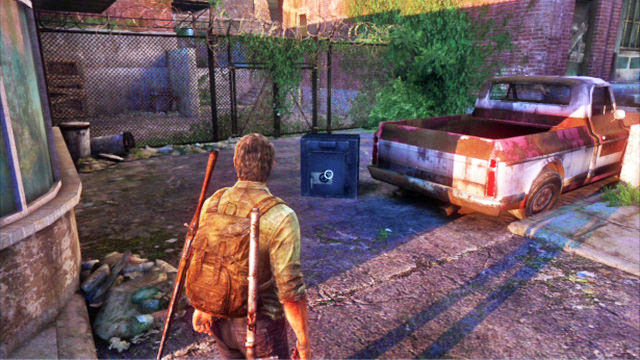On the note, you will find a safe code for the safe that is standing a bit earlier near the pick-up truck - Bill's Town - Artifacts and pendants - The Last of Us - Game Guide and Walkthrough