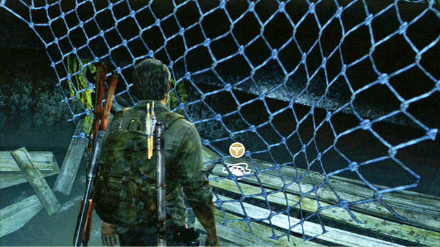 Jump down into that hole and, behind the fishing net, you will find the Firefly Pendant - The Suburbs - Sewer - Artifacts and pendants - The Last of Us - Game Guide and Walkthrough