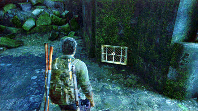 To get to the other side, you need to open the ventilation shaft to your left and wait for Ellie to get things done - The Suburbs - Sewer - Artifacts and pendants - The Last of Us - Game Guide and Walkthrough