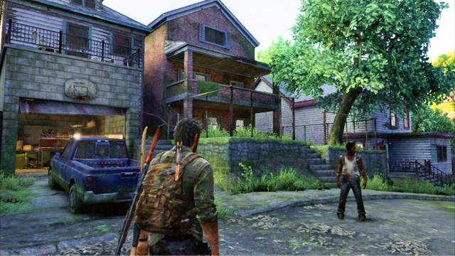 To the left of the ice-cream truck, there is a red-brick house - Suburbs - Suburbs - Artifacts and pendants - The Last of Us - Game Guide and Walkthrough