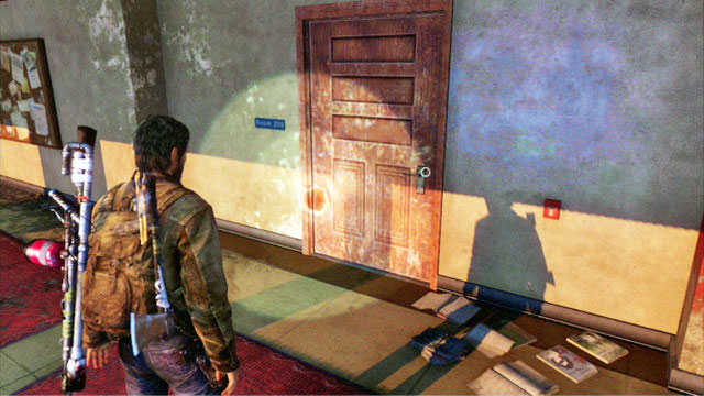 After the encounter with the bloater, climb up to the second floor and search through the room to the right of the stairs - The University - Artifacts and pendants - The Last of Us - Game Guide and Walkthrough
