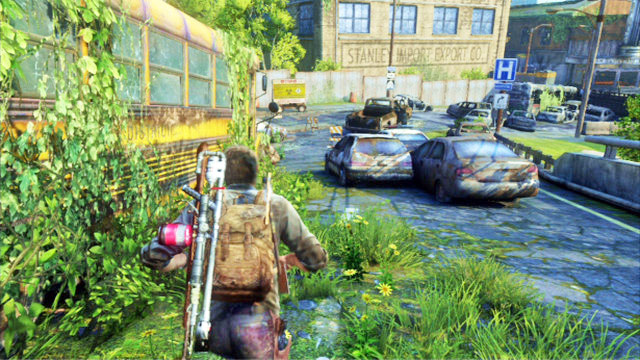 As soon as you go past the bus overgrown with plants, turn left - Bus Depot - Artifacts and pendants - The Last of Us - Game Guide and Walkthrough