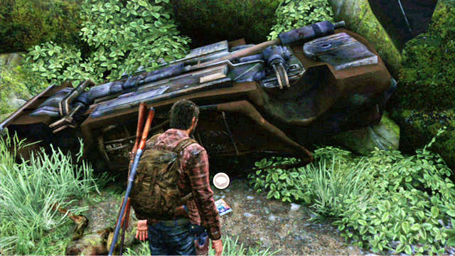 Turn right, and at the car wreck you will find the comic - Tommys Dam - Comic Books - The Last of Us - Game Guide and Walkthrough