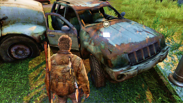You will find a truck and an SUV wreck there - The University - Comic Books - The Last of Us - Game Guide and Walkthrough