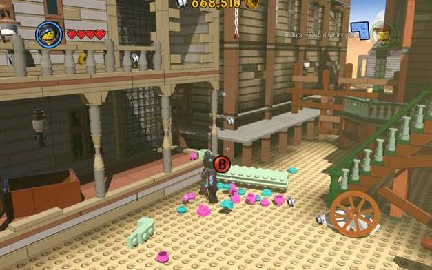 Smash the object and put the elements on the net - Old West - The story mode - The LEGO Movie Videogame - Game Guide and Walkthrough