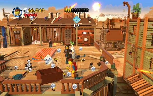 Collect the plans at the balustrades - Old West - The story mode - The LEGO Movie Videogame - Game Guide and Walkthrough